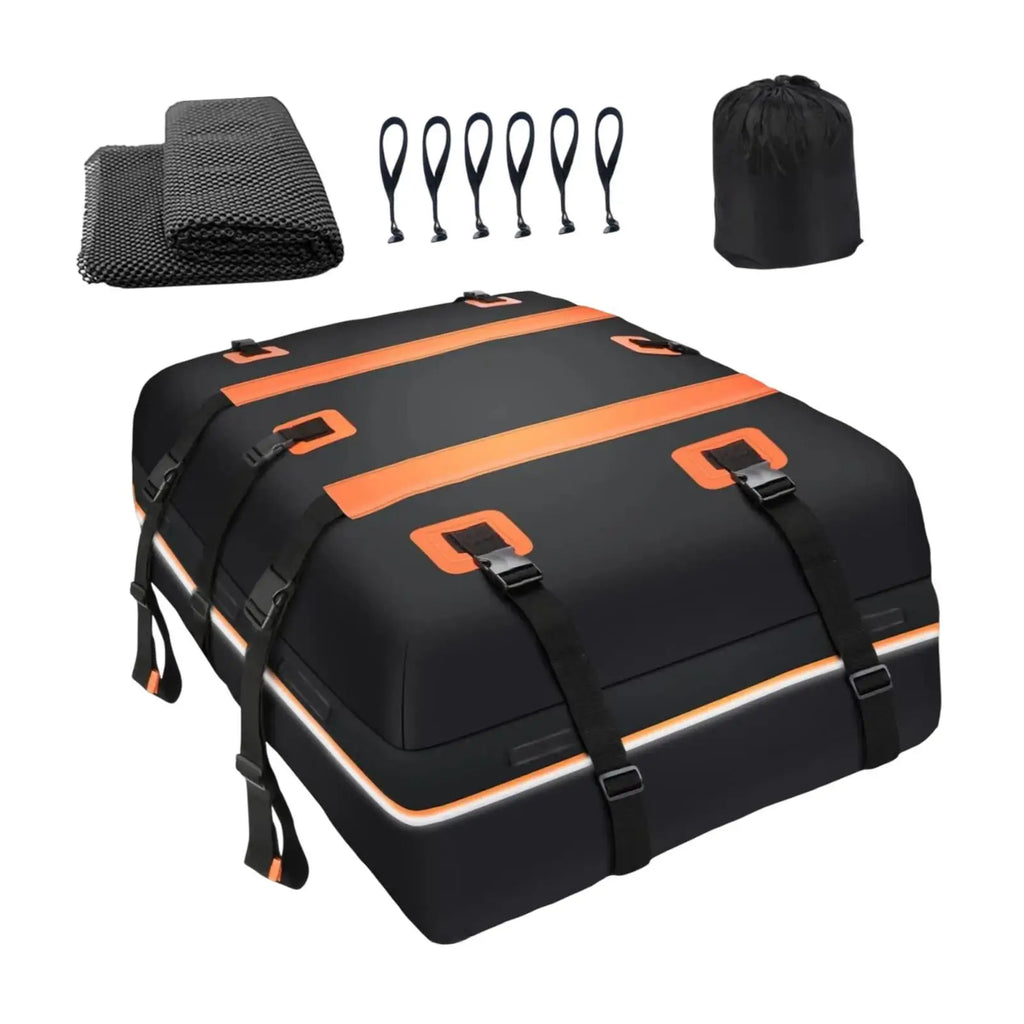 Rooftop Cargo Carrier Vehicle Luggage Bag Waterproof Travel Accessories Car Roof Bag L capacity for All Cars with/without Rack