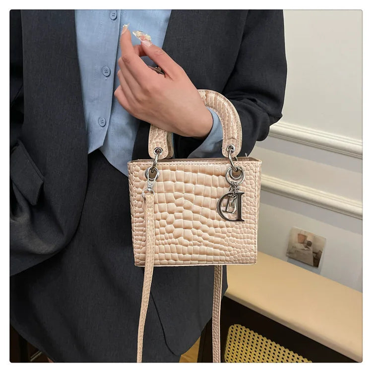 Women's Princess Diana - Style Glossy Crocodile Shoulder Bag - High - End,Versatile Messenger for On - the - Go luxury designer