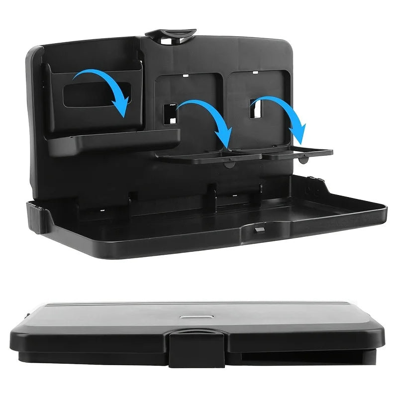 Car Backseat Tray Table,Foldable Seat Back Laptop Desk,Vehicle Eating Food Tray With Phone Holder,Passenger Travel Tray