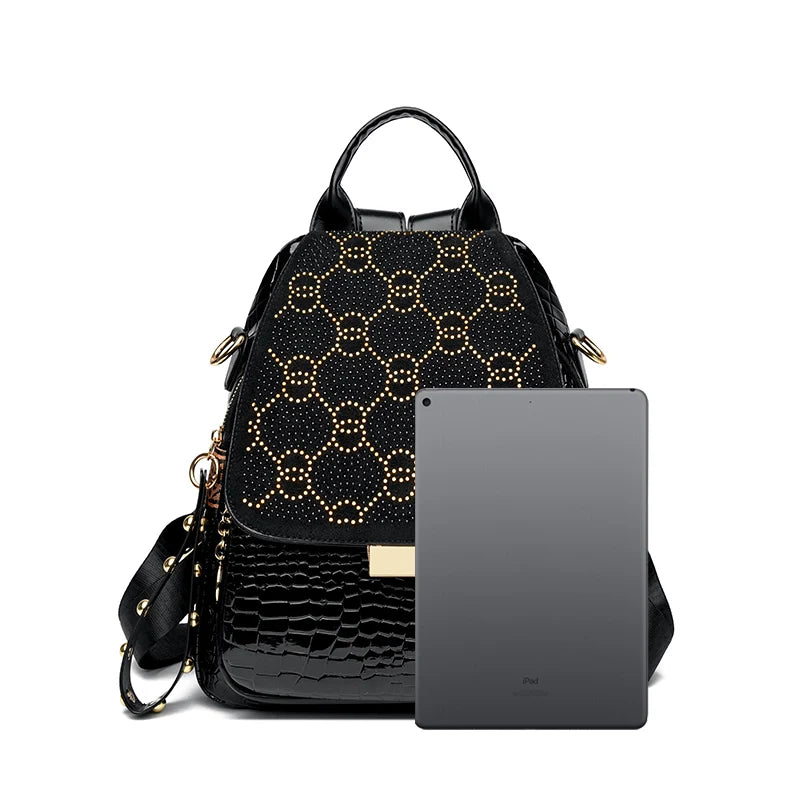 Luxury Oil Wax Leather Backpack for Women, Large Capacity Fashion Shoulder Bag, Stylish Casual Travel Daypack, Durable &Rucksack