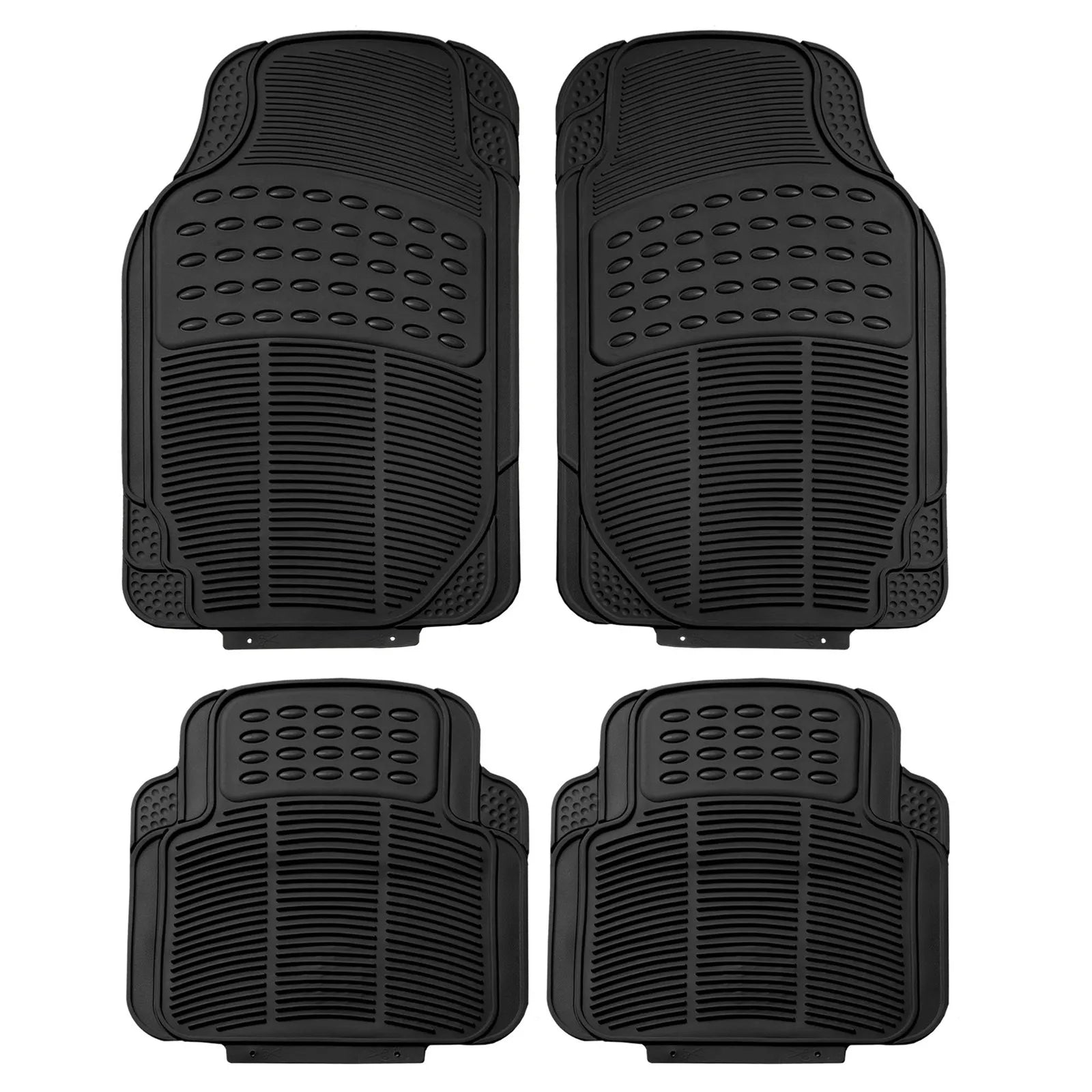 (4PC)  All Weather Car Floor Mats, Universal Design, Car Floor Mats With Grip Ridges, Waterproof, For Cars, Trucks And SUVs