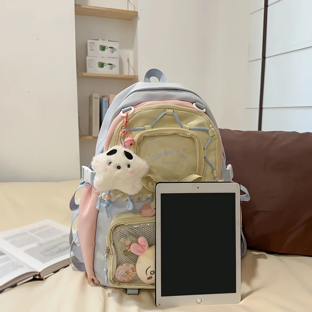 Women's Bag Set Two-Piece Pain Bag Back to School Season Back to School Season Backpack Lace Lightweight Cute Backpack