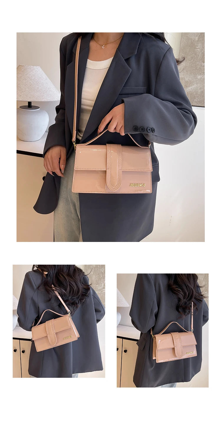 Luxury High-End Designer Paris Fashion Bag For Women Featuring Elegant Leather Crossbody Strap