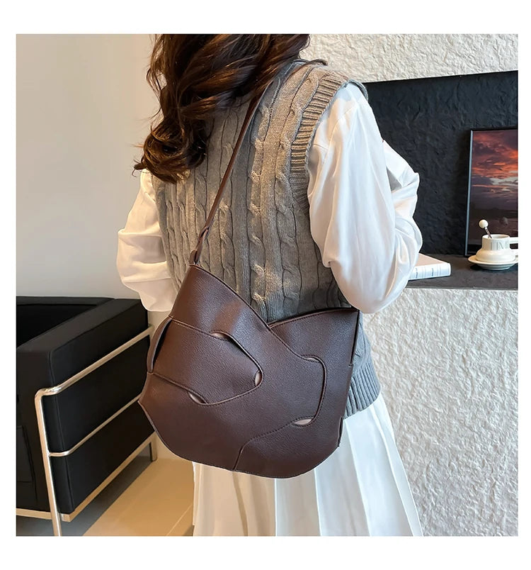 Luxury Designer Bag Fashion Women's PU Leather Shoulder Bag Minimalism Solid color Crossbody Bags for Women Ladies Handbag