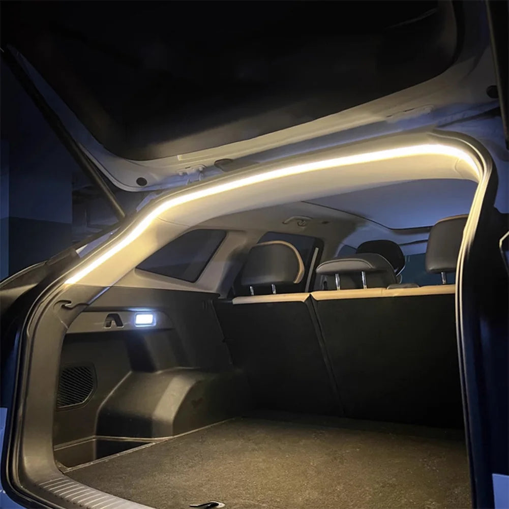 LED Car Trunk Light Strip 2/4M No Drilling Dynamic Flowing Light Strip Car Trunk Ambient Lighting Strip for Truck Trunk Decor