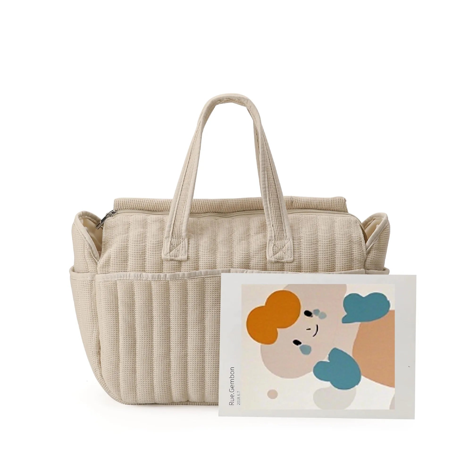 Solid Diaper Bag Fashion Waterproof Multi-functional Diaper Backpack Nursing Changing Bag for Baby Large Stylish Bag