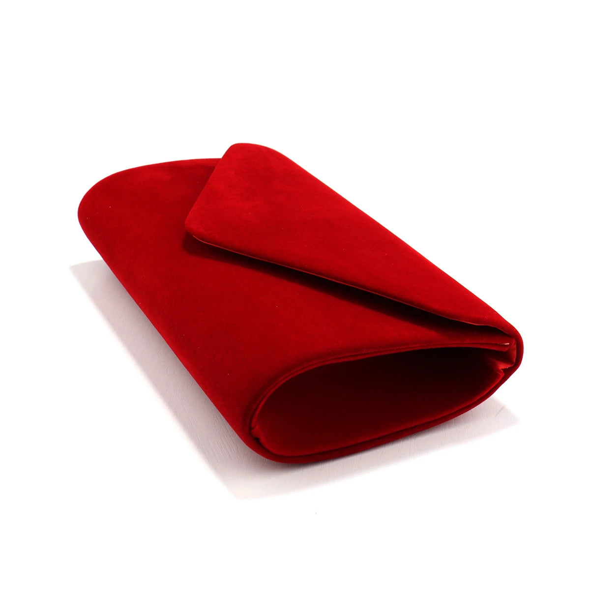 Red Color Women Evening Bags Cover Envelope Design Pary Wedding Girl Handbags With Chan Shoulder Clutch Velvet Fashion Purse
