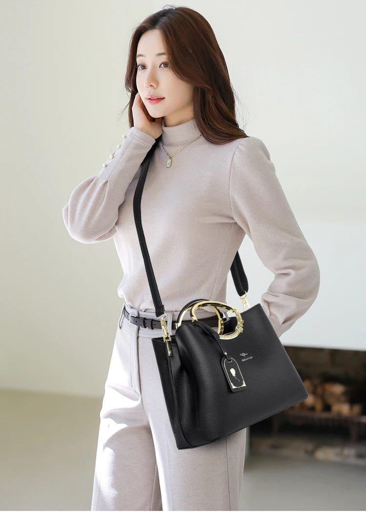 3 Layer Large Capacity Tote Bag Luxury Handbags Women Bags Designer Shoulder Bag High Quality Soft Leather Purses and Handbags