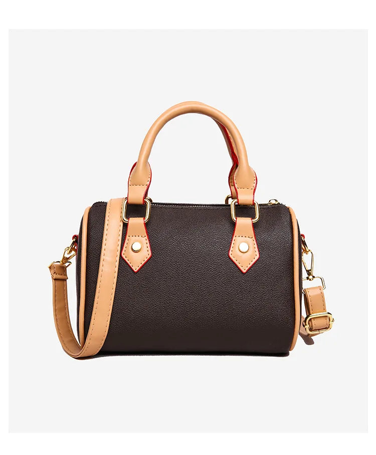 Luxury PU Women's Shoulder Bag - Pillow Boston Bag, Adjustable Crossbody/Handheld/Underarm, Spacious Multi-Way Purse