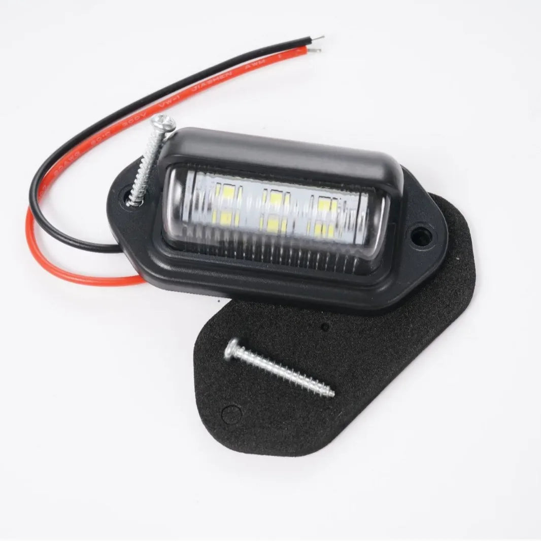 6 LED Car License Plate Light Bright Tag Lamp for Truck SUV RV Trailer Van 12V White Exterior License Plate Light Automotive Car