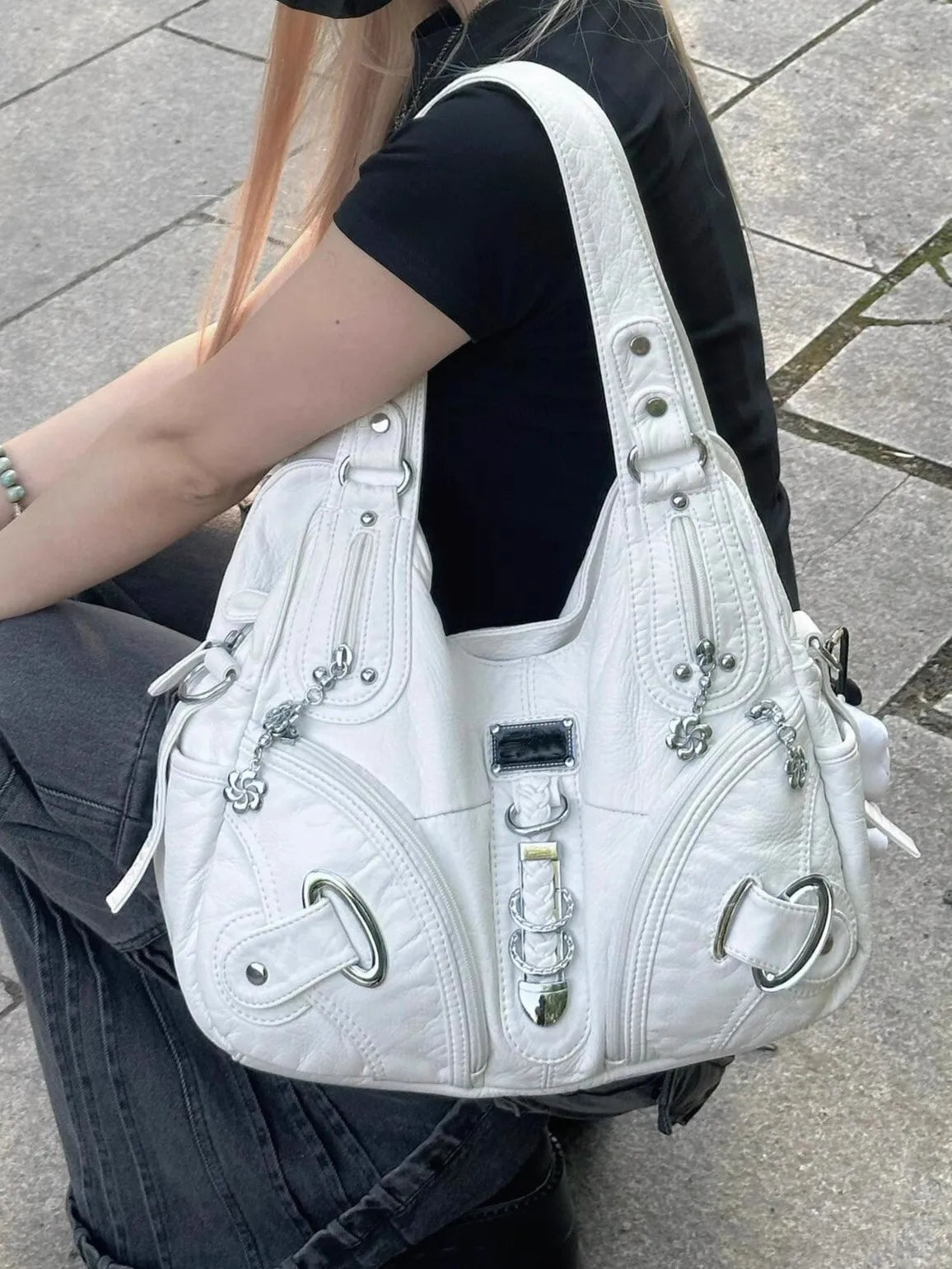 Women Handbags Soft Tote Bag  Top-handle Fashion Satchel Multi-Pockets Crossbody Shoulder Bag Hobos Phone Pack