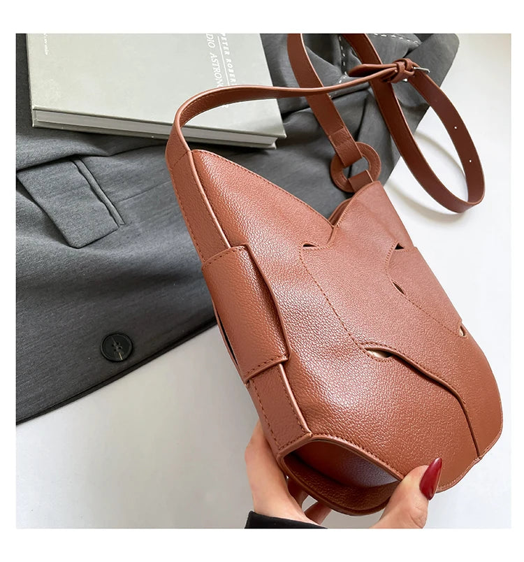 Luxury Designer Bag Fashion Women's PU Leather Shoulder Bag Minimalism Solid color Crossbody Bags for Women Ladies Handbag