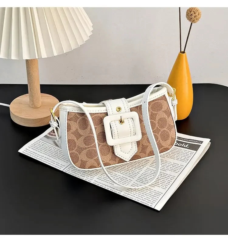 The High-end Underarm Baguette Bag 2025 New Style, Featuring A Star-studded Single-shoulder Bag with A Unique Hand-carry Design