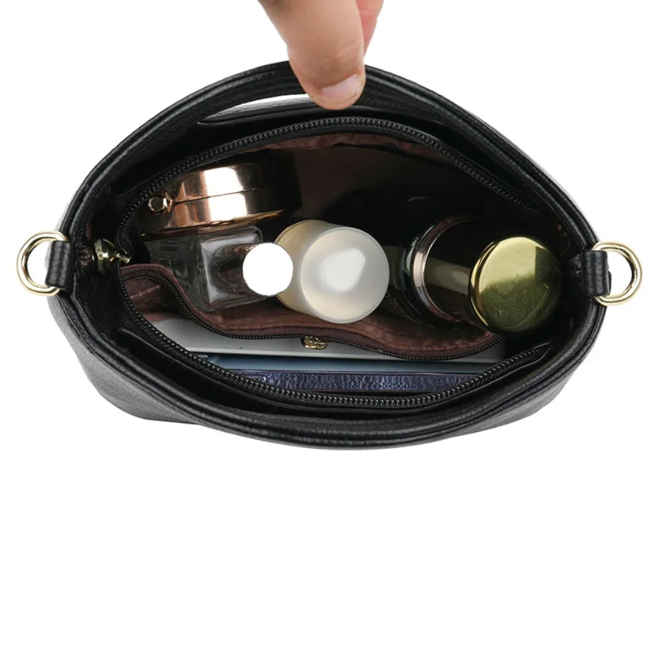 Retro Knurling Women Soft Pu Leather Top-Handle Bags Luxury Shoulder Crossbody Bags High Quality Purses and Handbags Sac A Main