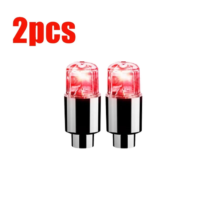 Car Hub Ambient Light Bicycle LED Tire Lights Universal Car Neon Lamp Valve Cover Lights Tire Colorful Flashing Bulb Decoration