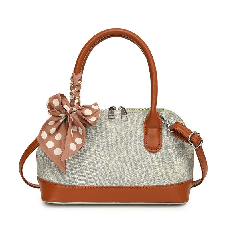2024 New! Retro Stylish Ruffled Shell Bag - High - End Printed, Ideal for Women's Casual Outings & Versatile Use Free Shipping
