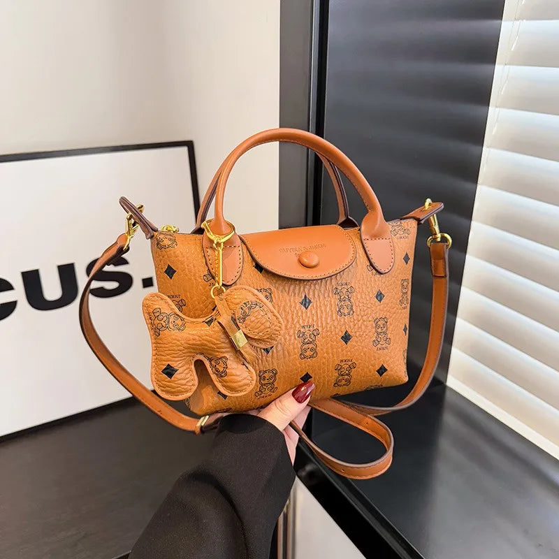 Luxury Commuter Crossbody Bag For Women Chic Vintage Leather Handbag Elegant Designer Tote Minimalist Large Capacity Shopper