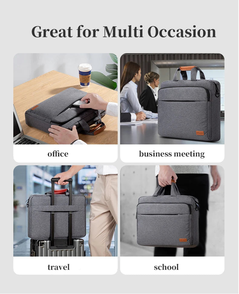 Laptop Bag 15.6 Inch Messenger Shoulder Handbag for Men Business School Travel Work Briefcase for MacBook Lenovo Acer Asus Dell