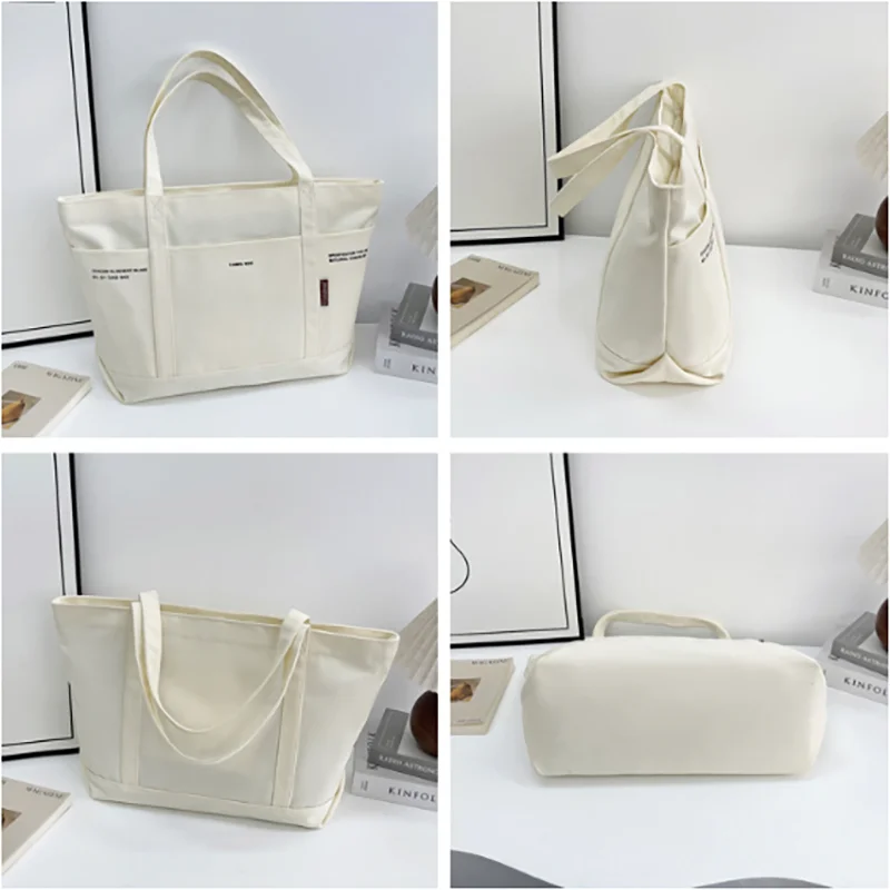 Women's Bag Versatile Multiple Pockets Shoulder Bags For Women Casual Large Capacity Canvas Tote Bag Daily Commuting Handbags