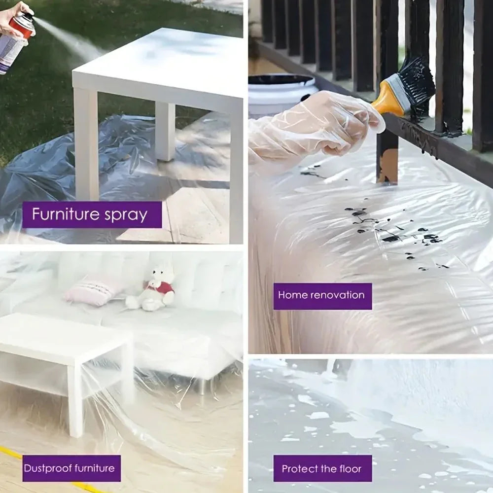 20m Paint Protection Film, Waterproof and Dustproof, Cutting Protection Film for Walls and Furniture, Plastic Seal Tape