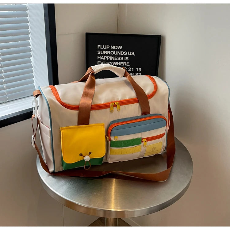 Travel Bag, Duffel Bag Cosmetics Bag, Professional Fitness Bag, Yoga Swimming Training Backpack, Satchel Shoulder Crossbody Tote Bag, Suitable for Men and Women