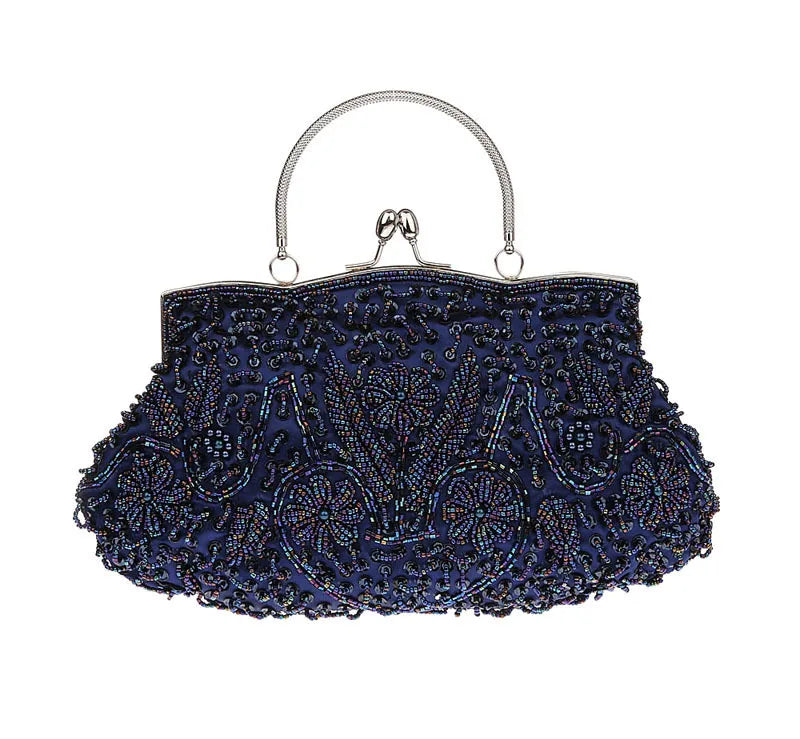 New Fashion Retro Women Evening Bags Beaded Ladies Clutch Purse Shoulder Chain Wedding Party Handbags Bags Purses and Handbags