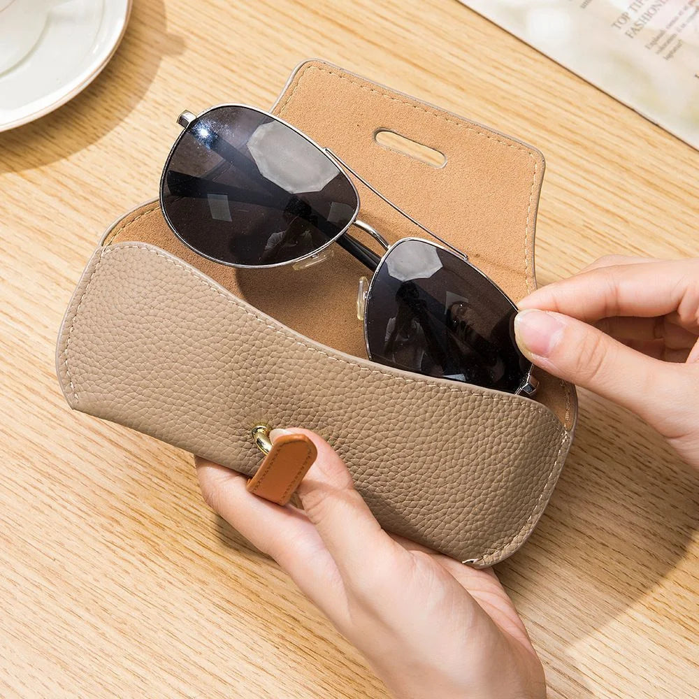 Luxury Pu Leather Glasses Bag Woman Portable Eyeglasses Protect Case Unisex Fashion Travel Sunglasses Case Eyewear Accessories