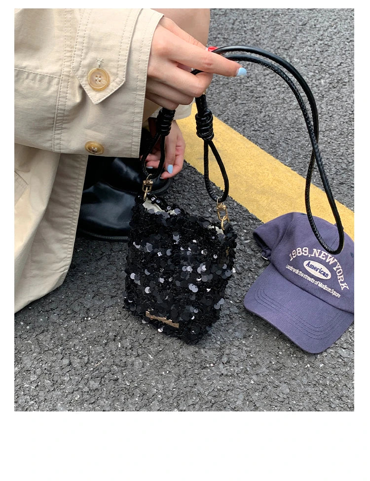 2025 New Large Sequined Bags for Women Are in Trend This Year – Large-Capacity Tote Bags with a Stylish Texture, Suitable as Sho