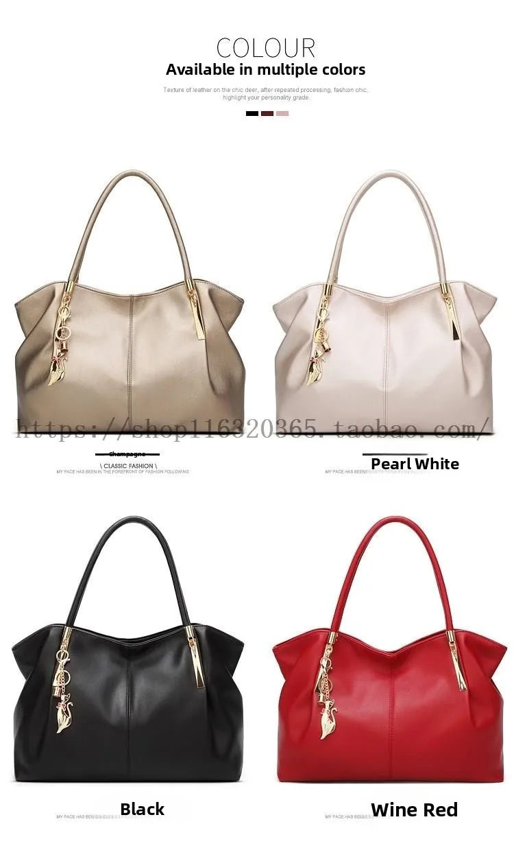 Faionable Casual Tote Bag Big oulder Bags for Women Modern Neutral Sle with Zipper Closure PU Leather Dumpling ape