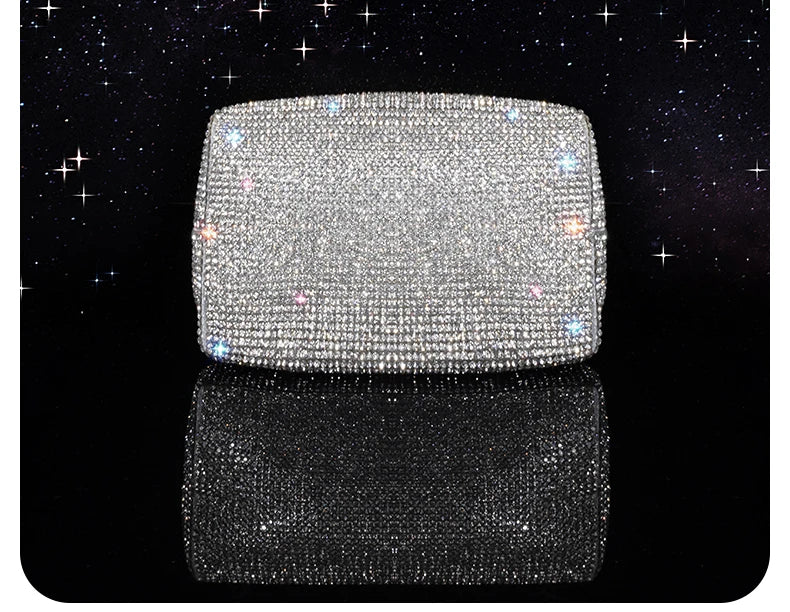 Luxury Bag  Diamond Evening Bag  Silver Designer Bag  Handbags  Pearl Bag  Hand Bags  Luxury Handbags