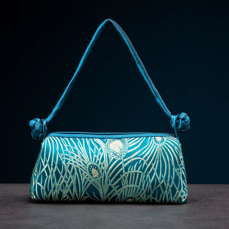 Luxury Silk Embroidered Women Bag 2025 New Fashion Matching Bride Women Handbag Evening Bag Shoulder Bag