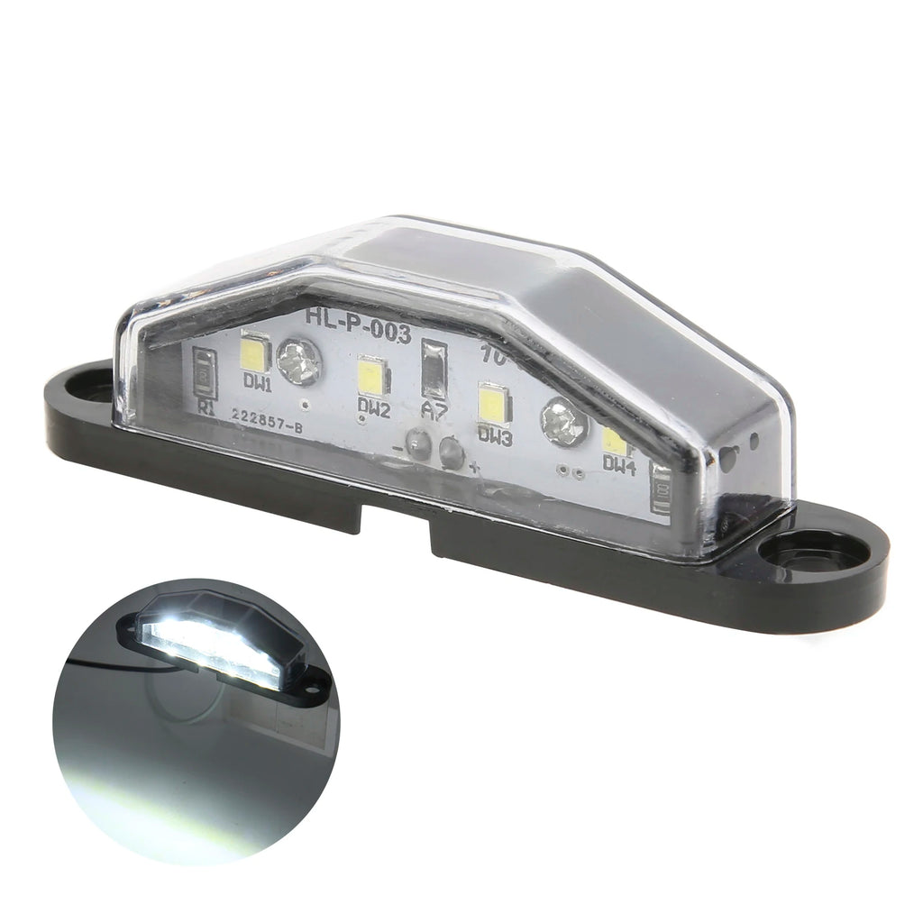 4‑LED License Plate Light 10‑30V IP67 Waterproof Durable Lamp For Trailer RV Van Truck