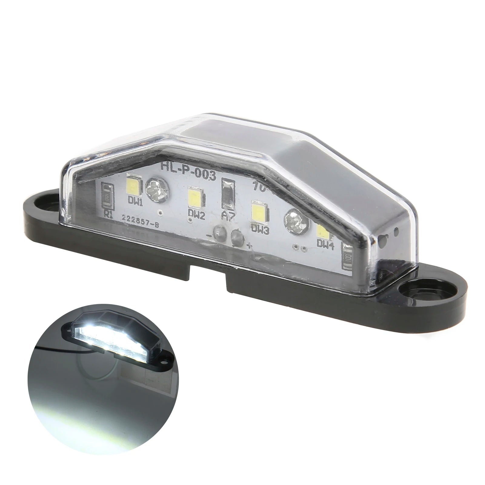 4‑LED License Plate Light 10‑30V IP67 Waterproof Durable Lamp For Trailer RV Van Truck