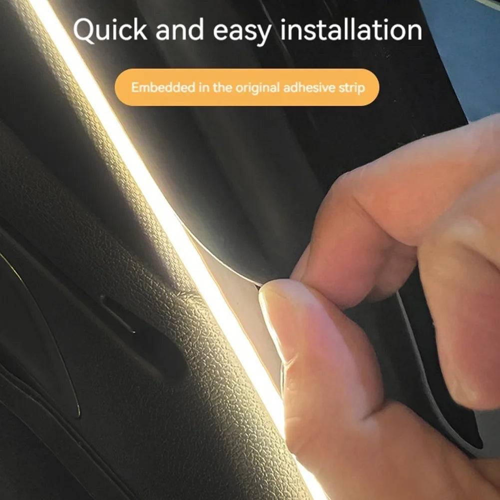 LED Car Trunk Light Strip 2/4M No Drilling Dynamic Flowing Light Strip Car Trunk Ambient Lighting Strip for Truck Trunk Decor