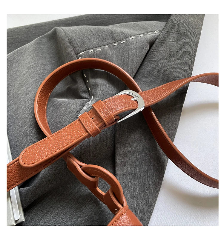 Luxury Designer Bag Fashion Women's PU Leather Shoulder Bag Minimalism Solid color Crossbody Bags for Women Ladies Handbag