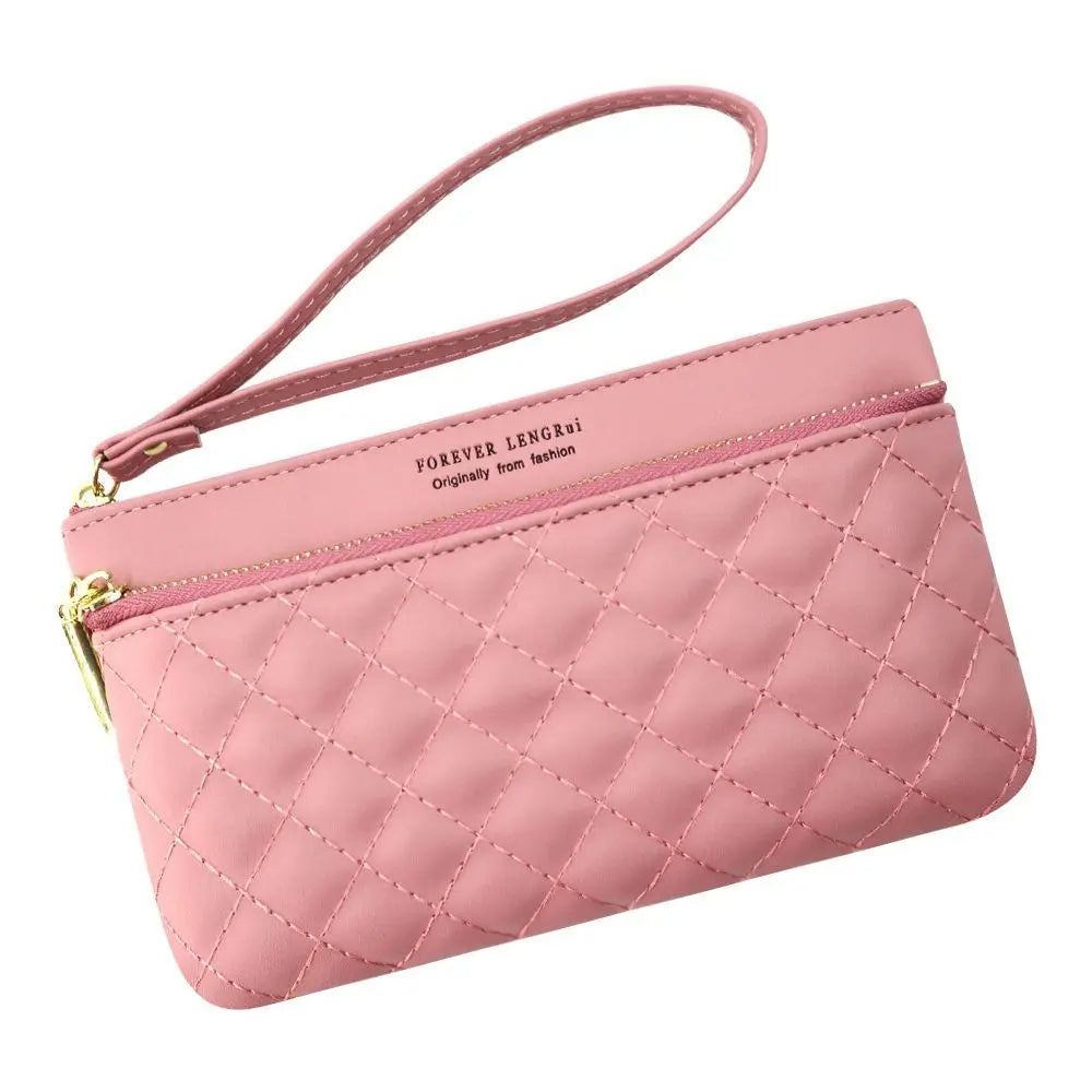 Clutch Bag, Long Shape, Can Hold a Lot of Things, Thin Type, with A Zipper. Can Fit a Mobile Phone, Korean Style for Women