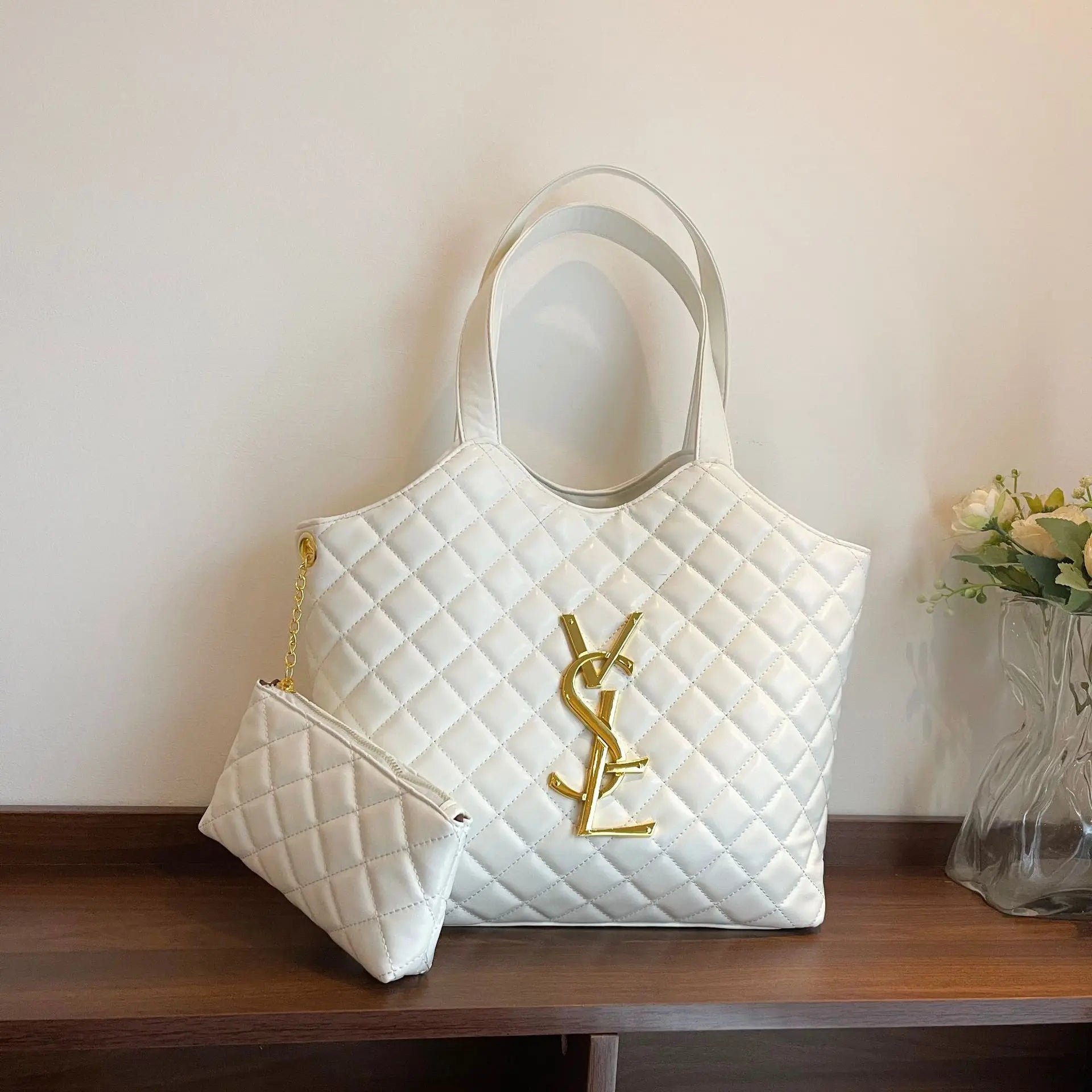 2025 New Women's Tote Bag Diamond Quilted Mother Daughter Purse, Retro Handheld Shoulder Bag, Spacious & Stylish, Casual/Office