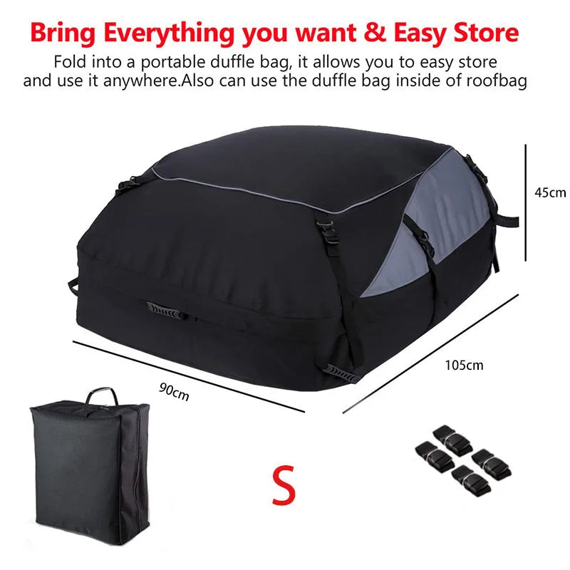 Car Cargo Roof Bag Waterproof Auto Rooftop Luggage Carrier Storage Bag 600D Oxford Car SUV Van Foldable Roofs Bags