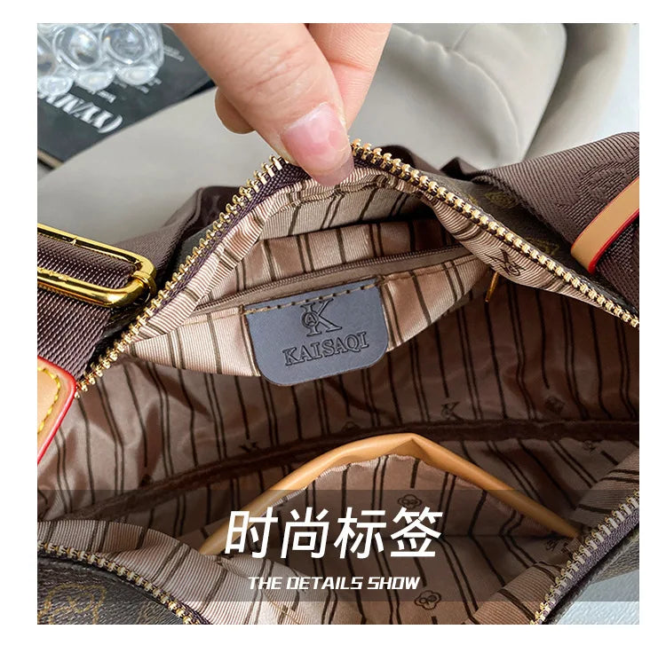 2025 Hobo Bag Monogram, Spacious Shoulder Purse for Women, Large Capacity Crossbody Tote, Fashion  Versatile Sling Bag