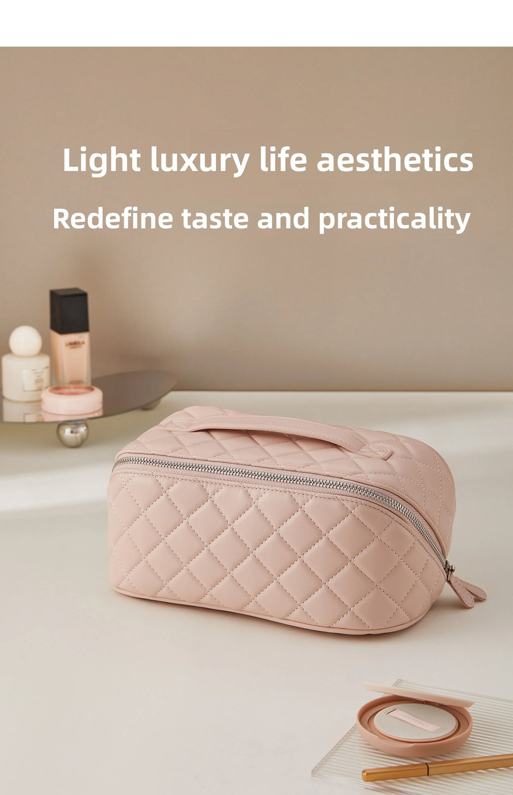 Makeup bag for women 2025 new high-end light luxury high-end large capacity portable travel storage bag bag accessories