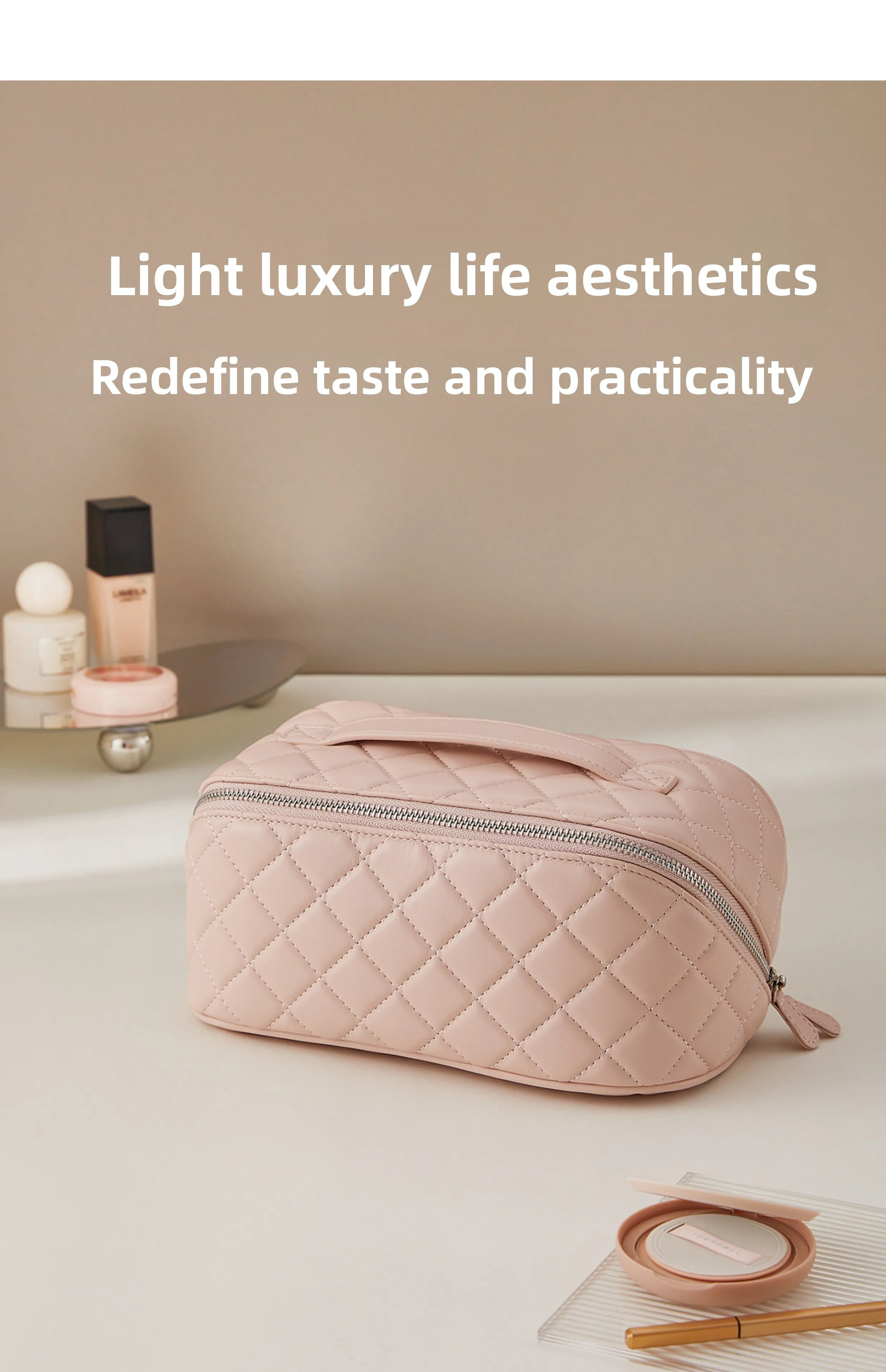 Makeup bag for women 2025 new high-end light luxury high-end large capacity portable travel storage bag bag accessories