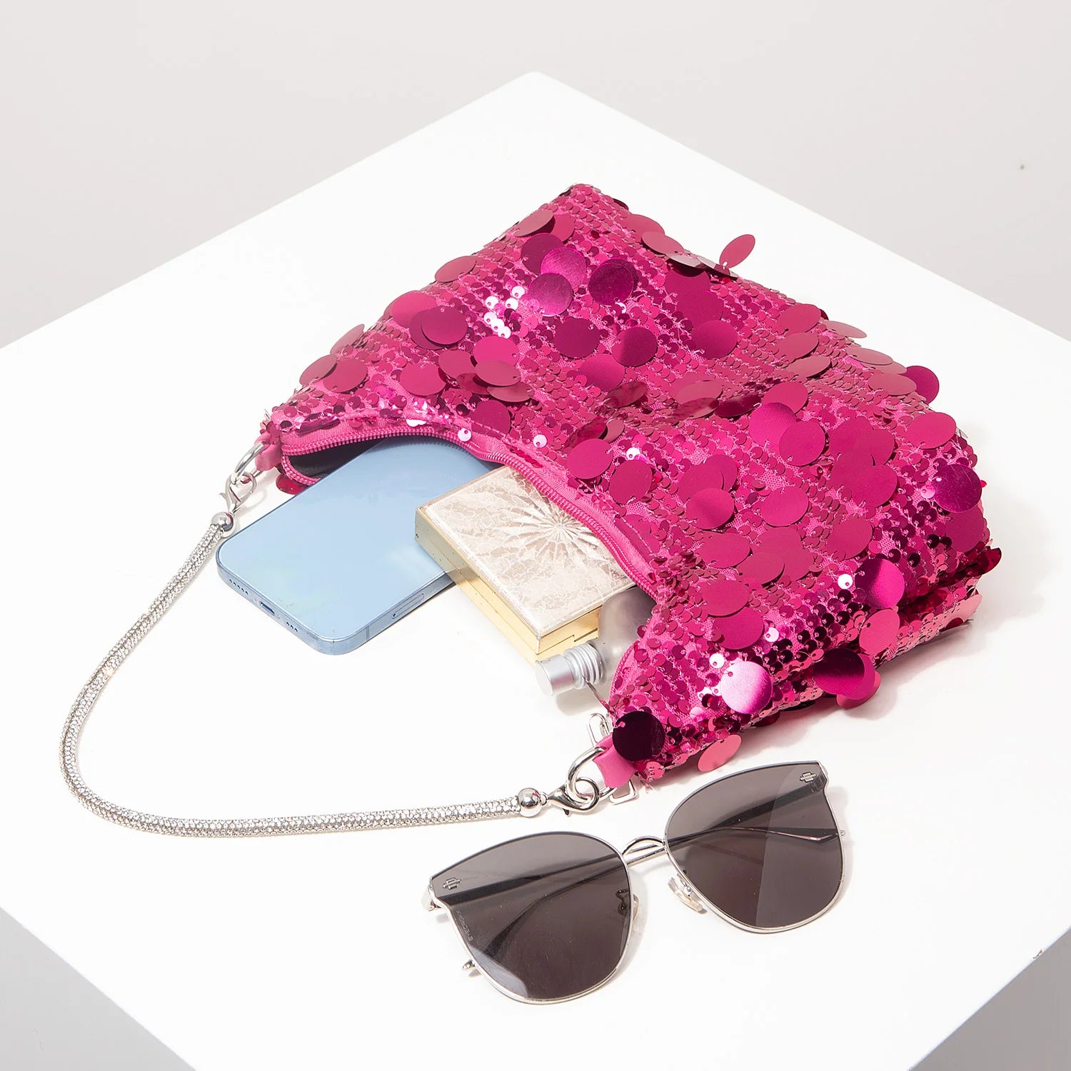 Luxury Sequin Bag，Concert Shoulder Bags，Prom Bag Dresses for Women，Bag for Women Elegant，Wedding Items，Party Bag（Random Pattern）