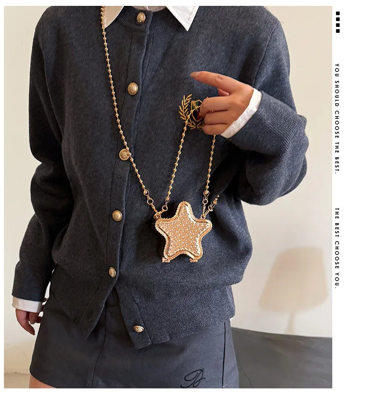 Premium Niche Mini Box Bag - 2025 Women's Star Design, Chain Shoulder & Messenger Style