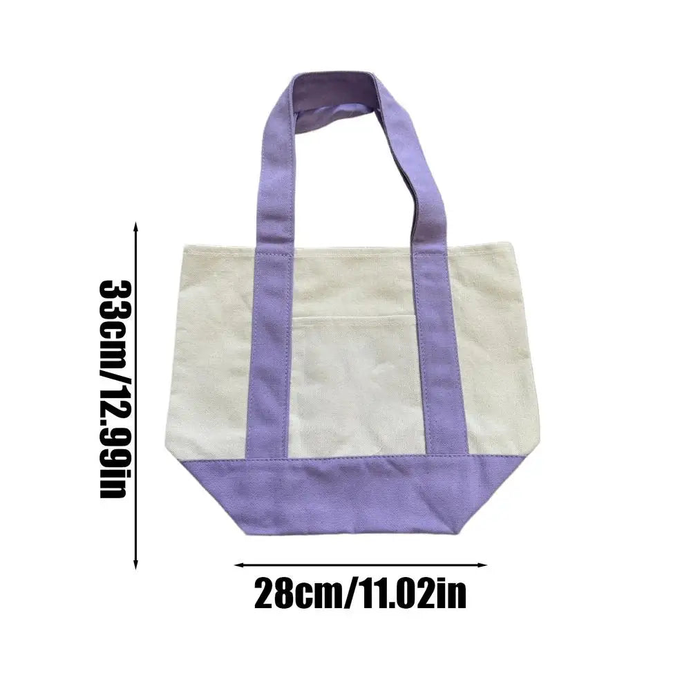 Canvas Tote Bag Large Canvas Tote Bags Reusable Grocery Carrier Fashionable Shopping Pouch For Camping  Single Shoulder Bags