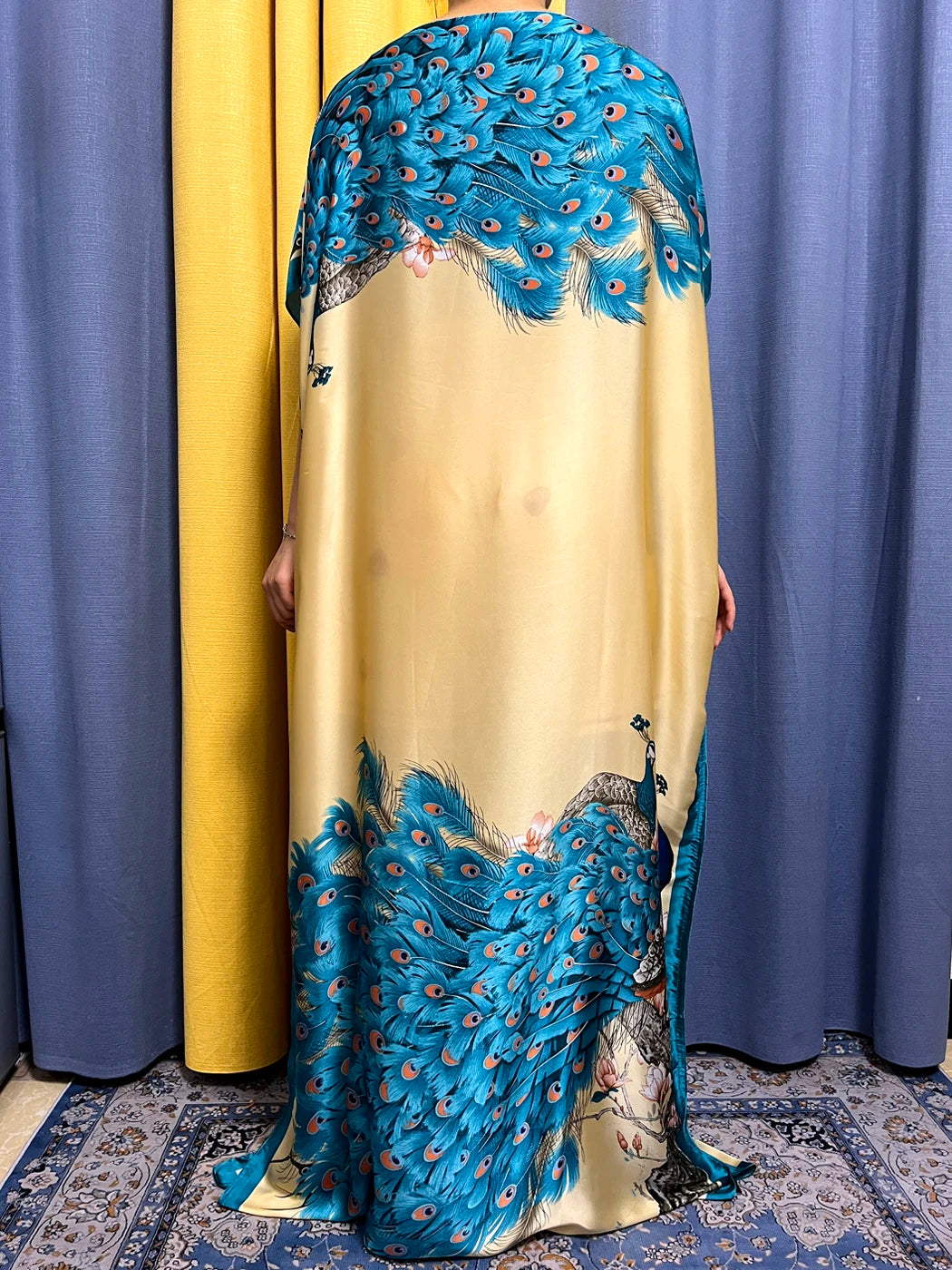 Muslim Silk Abayas For Women 2023 Fashion Print Islam Turkey Loose Elegant Femme Robe African Summer Ice Clothes With Headscarf