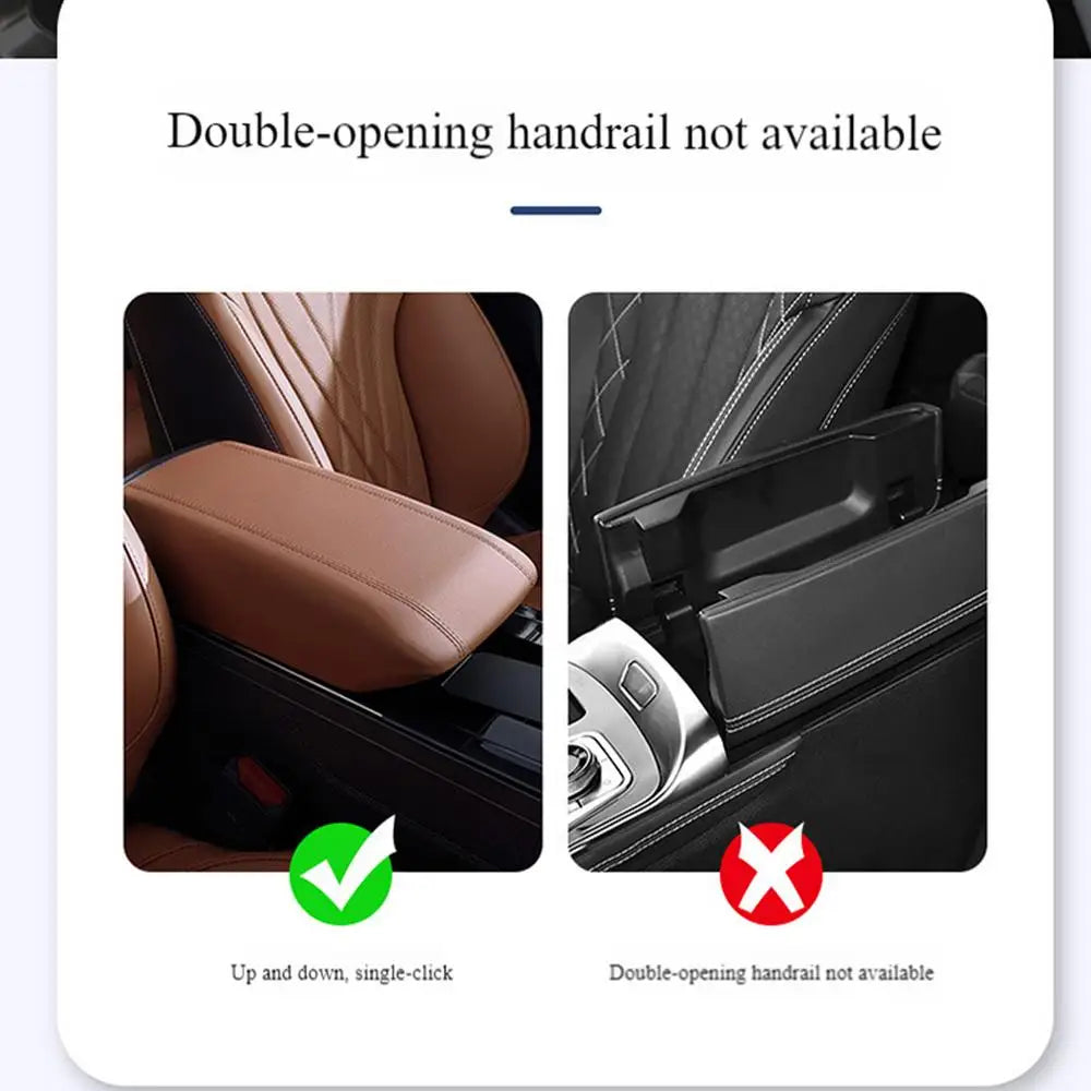 Car Console Storage Organizer Car Seat Organizer With Double Cup Holders Car Seat Storage Wear-Resistant Console Storage