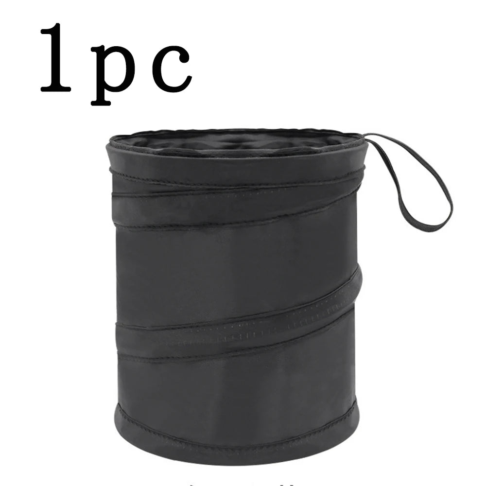 Collapsible Black Car Trash Can Pack Trash Bag Rubbish Waste Bin for Little Leak Proof Car Cooler Bag Garbage Bag Wastebasket