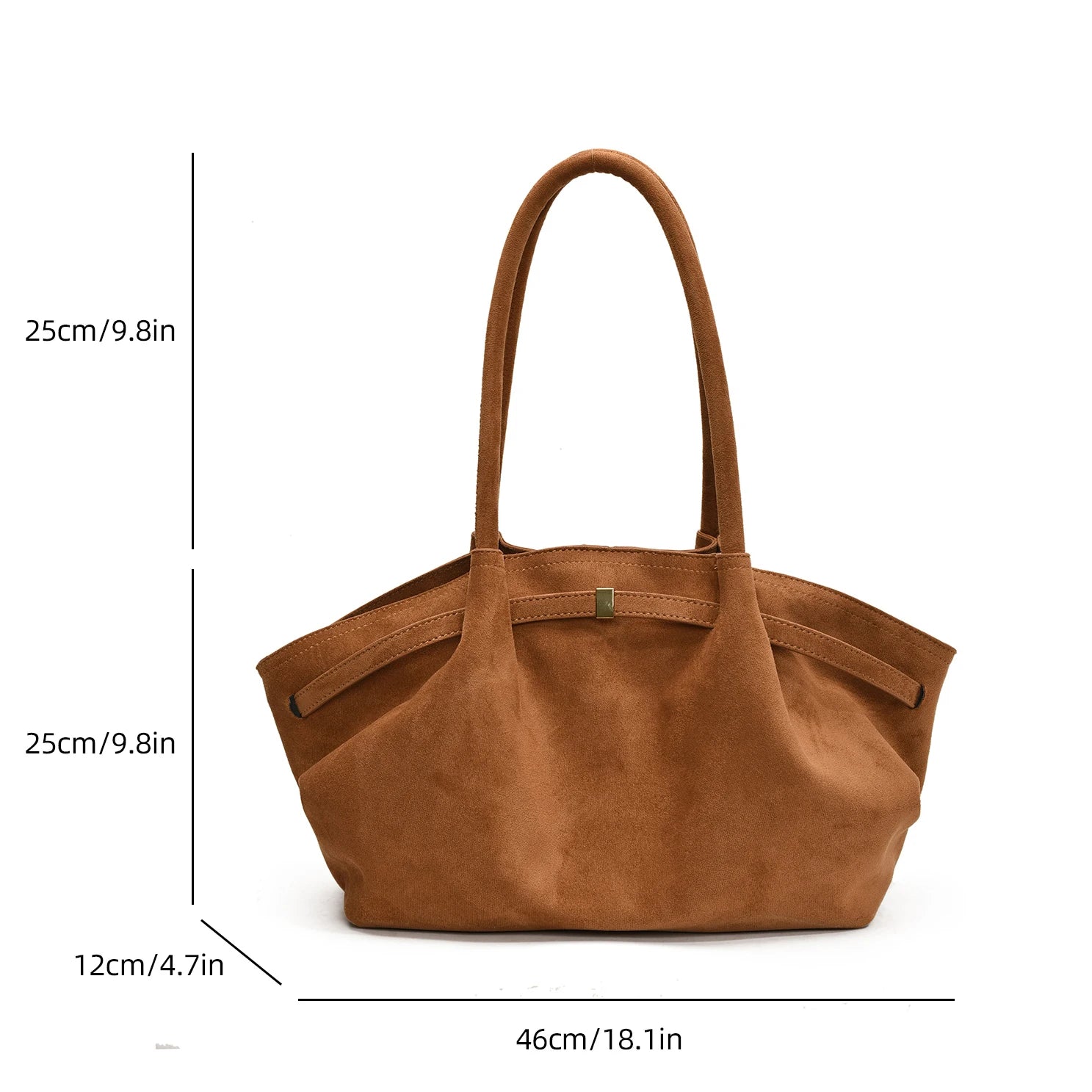 Large Nubuck Leather Tote Bags Ladies Shoulder Bag for Women Autumn Winter New Korean Fashion Y2K Retro Handbags and Purses