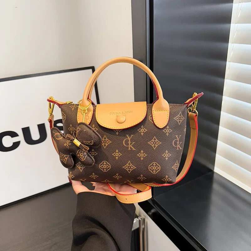 Luxury Commuter Crossbody Bag For Women Chic Vintage Leather Handbag Elegant Designer Tote Minimalist Large Capacity Shopper