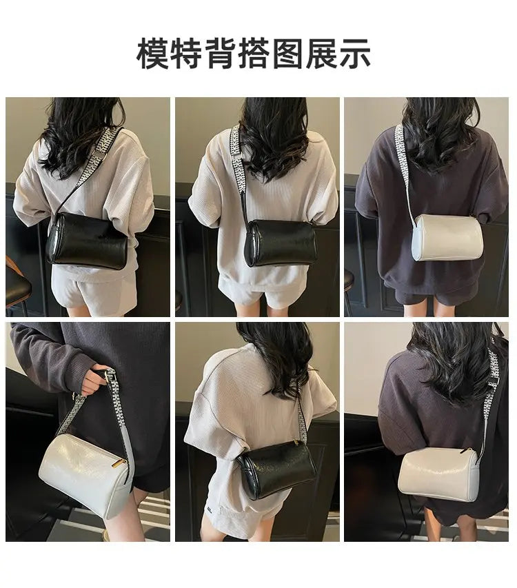 Luxury Brand Famous Designer Women's Tote Bag Elegant Leather Classic Crossbody Messenger Popular Ladies